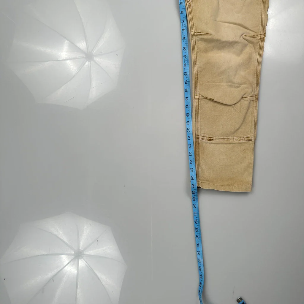 Carhartt Double Knee Carpenter Trousers - 30W 30L Beige Cotton - Image 5