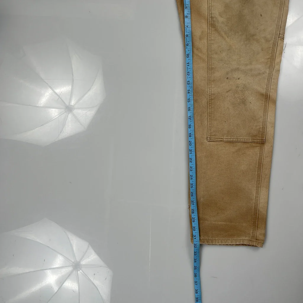Carhartt Double Knee Carpenter Trousers - 30W 32L Beige Cotton - Image 5