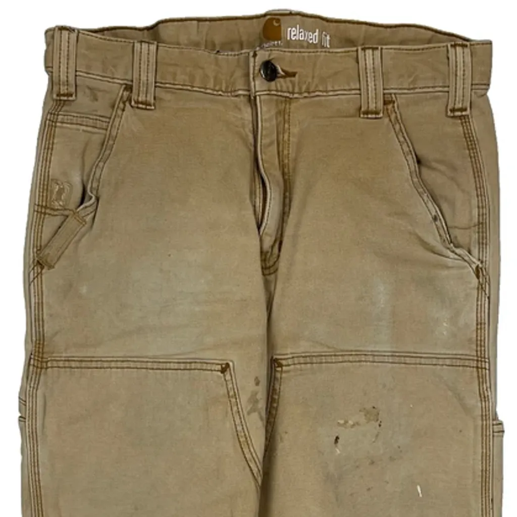 Carhartt Double Knee Carpenter Trousers - 30W 30L Beige Cotton - Image 10
