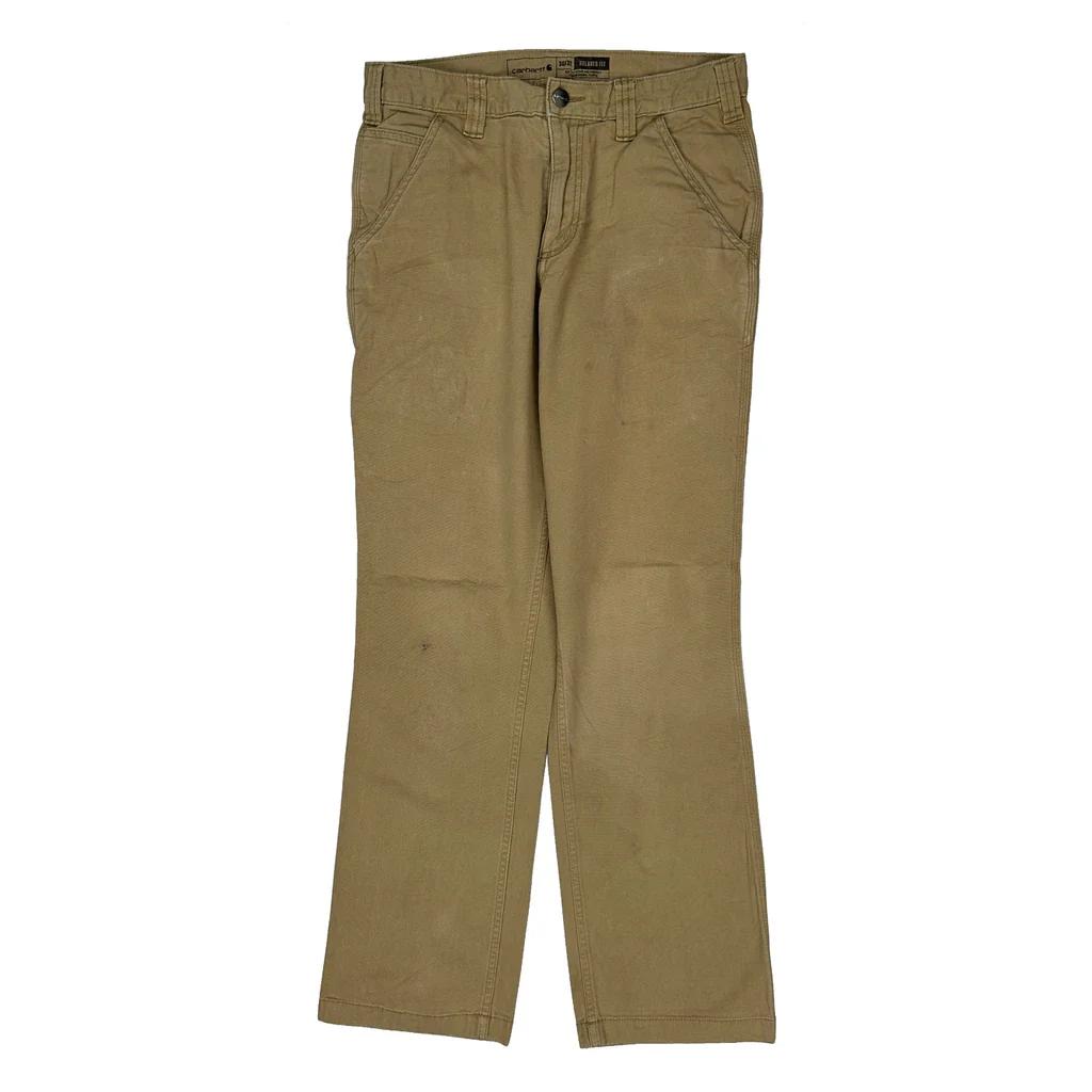 Carhartt Carpenter Trousers - 30W 30L Beige Cotton - Image 2