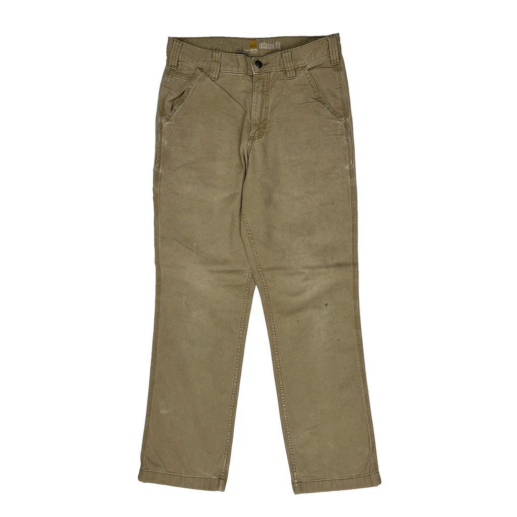 Carhartt Carpenter Trousers - 30W 31L Beige Cotton - Image 2