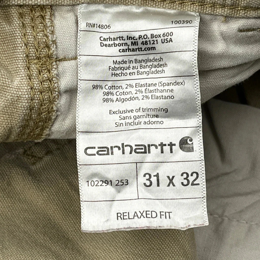 Carhartt Carpenter Trousers - 30W 31L Beige Cotton - Image 6