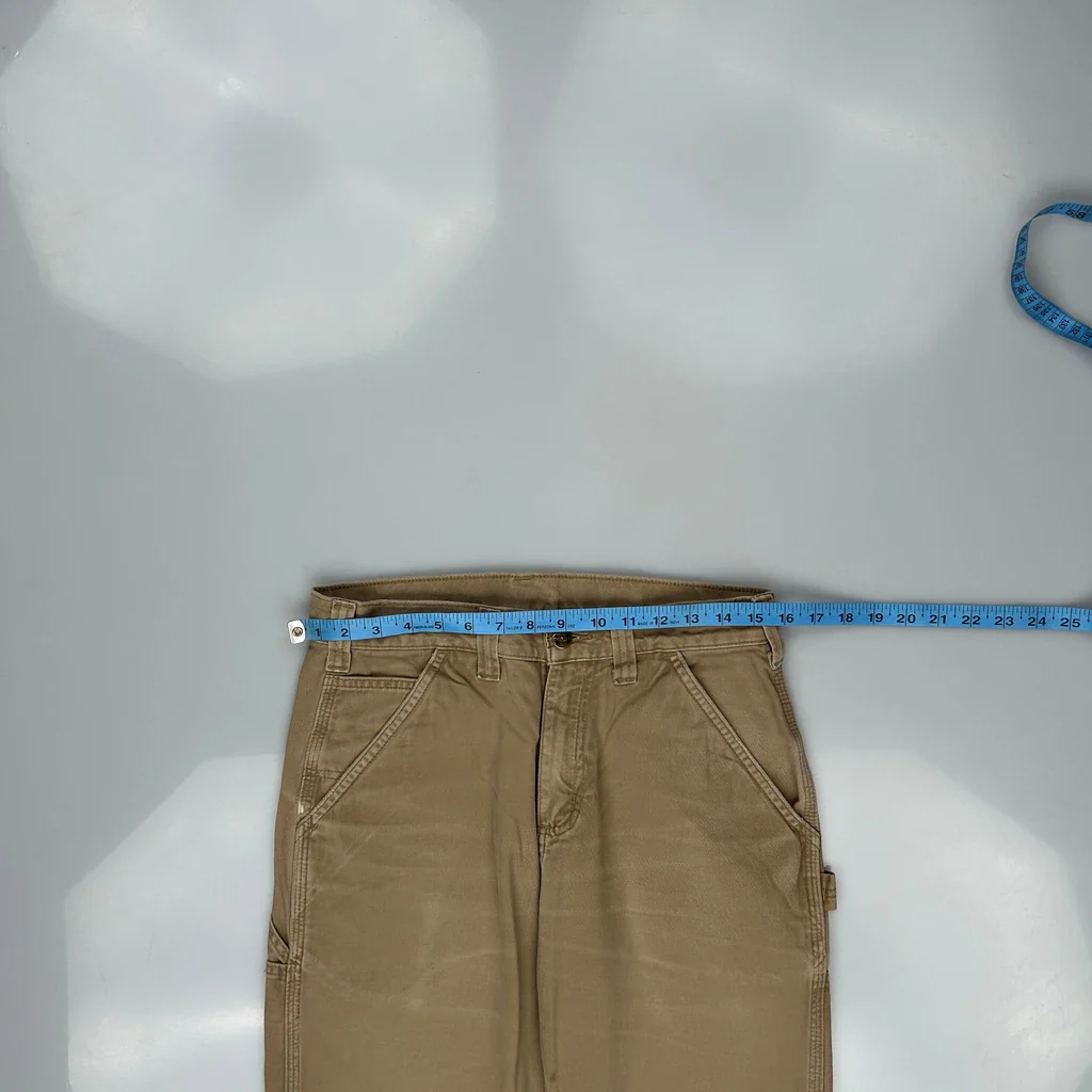 Carhartt Carpenter Trousers - 30W 31L Beige Cotton - Image 3