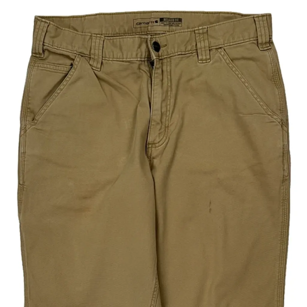 Carhartt Carpenter Trousers - 30W 30L Beige Cotton - Image 10