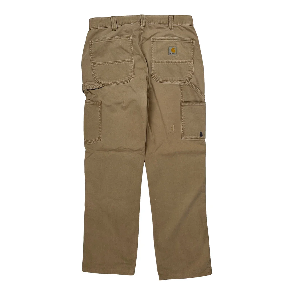 Carhartt Carpenter Trousers - 31W 30L Beige Cotton