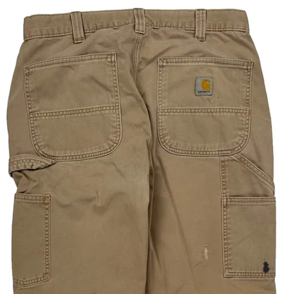 Carhartt Carpenter Trousers - 31W 30L Beige Cotton - Image 8