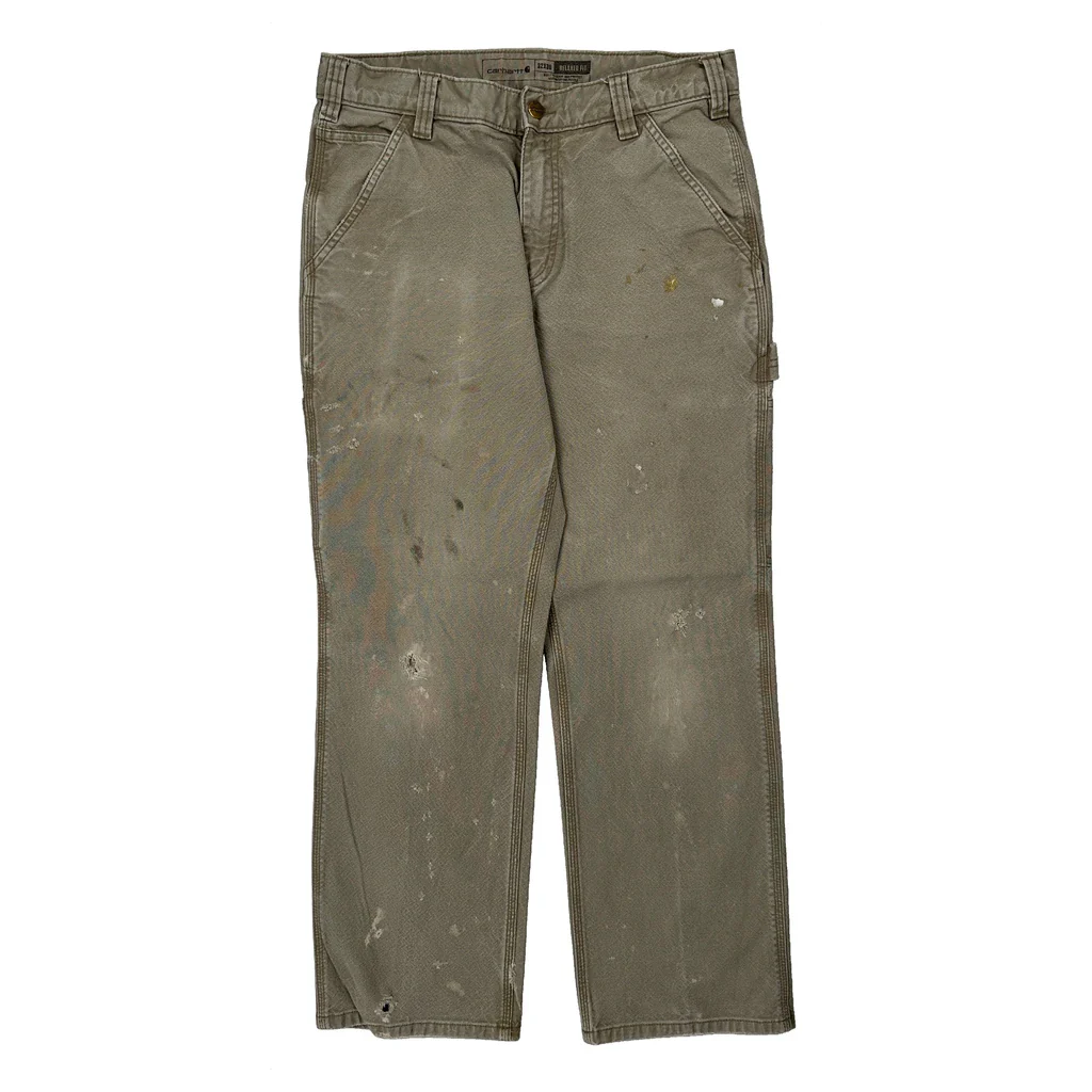 Carhartt Carpenter Trousers - 31W 29L Beige Cotton - Image 2