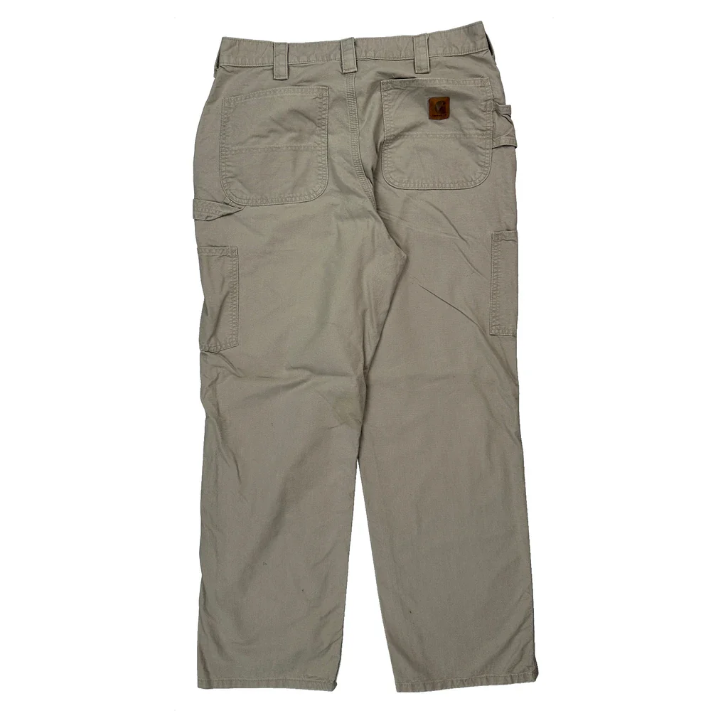 Carhartt B151 Tan Carpenter Trousers - 32W 31L Beige Cotton