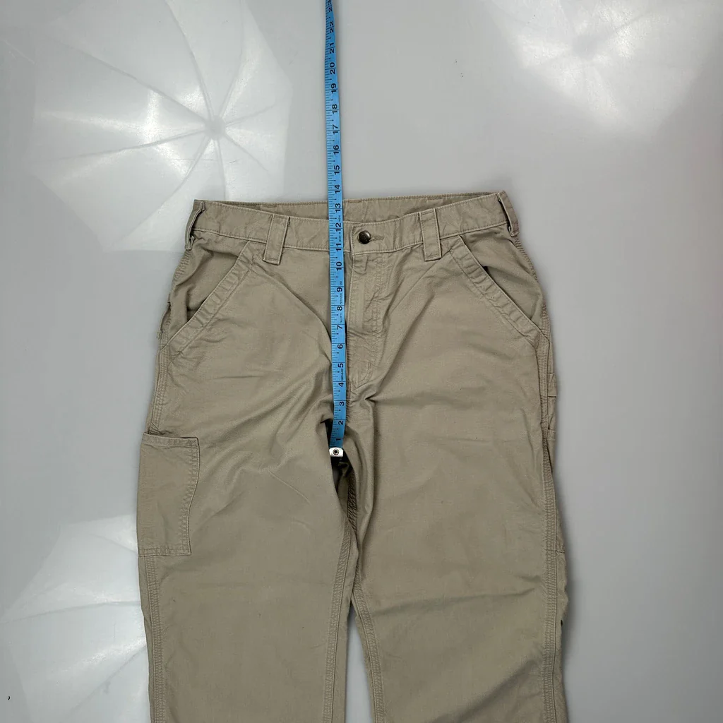 Carhartt B151 Tan Carpenter Trousers - 32W 31L Beige Cotton - Image 4