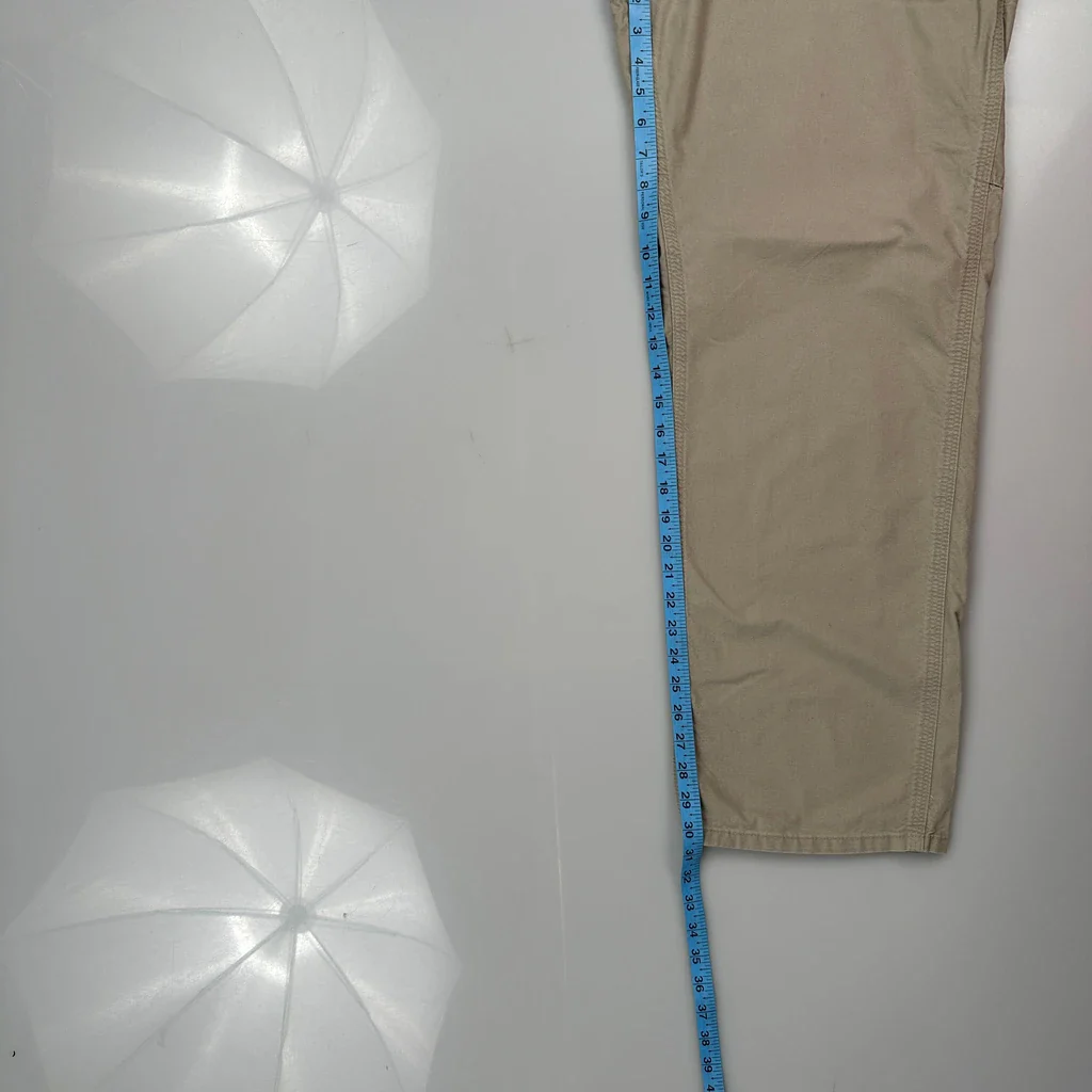 Carhartt B151 Tan Carpenter Trousers - 32W 31L Beige Cotton - Image 5