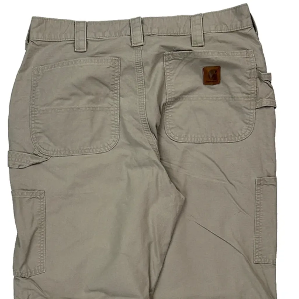 Carhartt B151 Tan Carpenter Trousers - 32W 31L Beige Cotton - Image 8