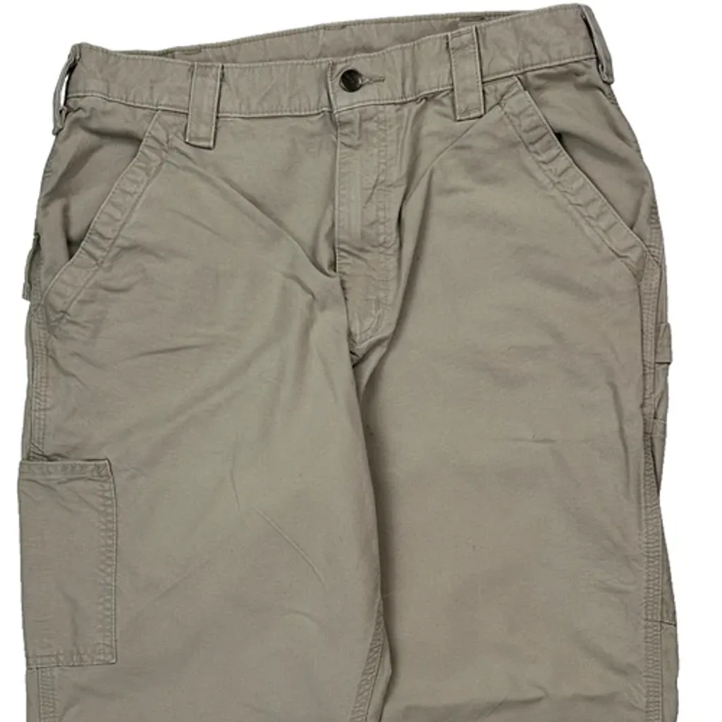 Carhartt B151 Tan Carpenter Trousers - 32W 31L Beige Cotton - Image 9