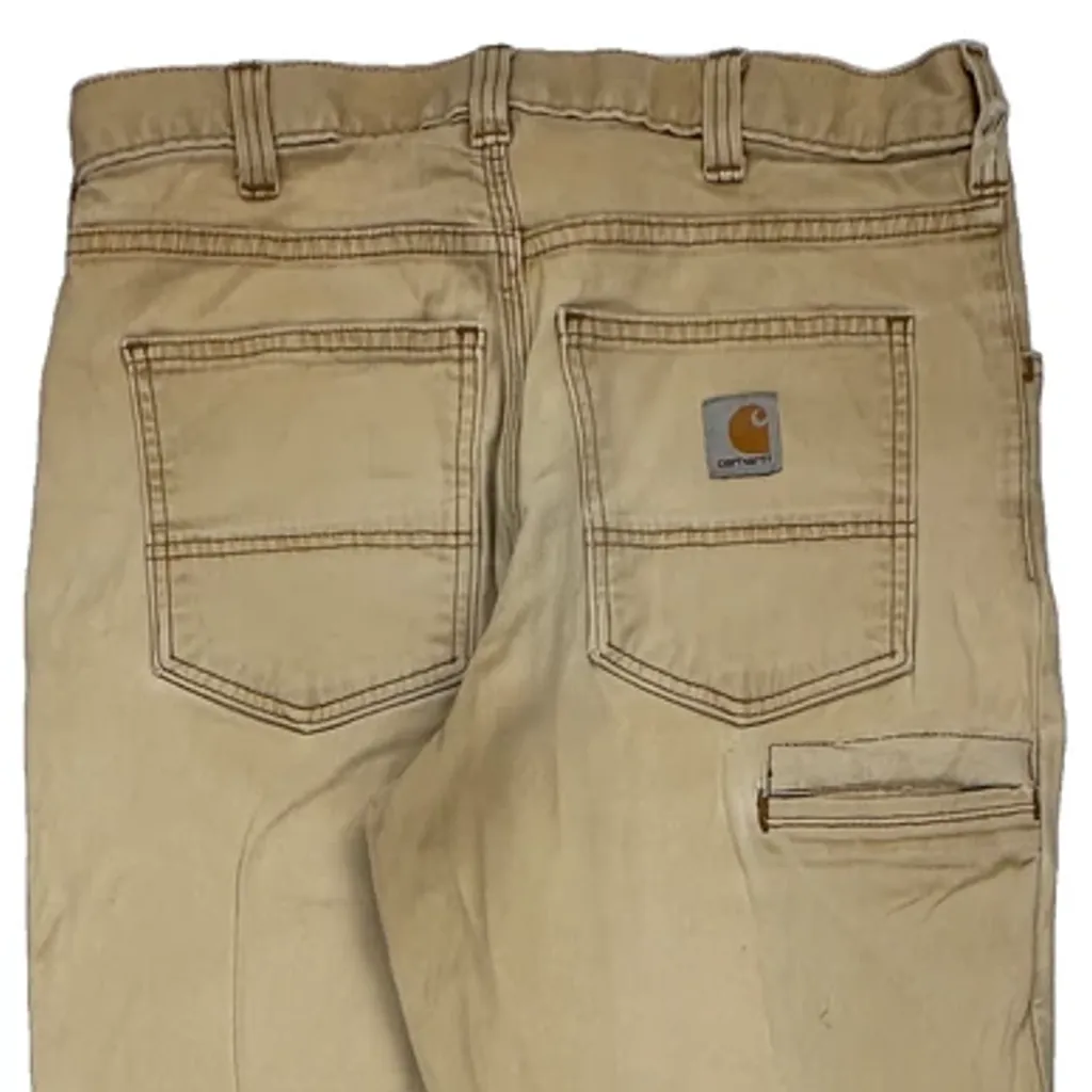 Carhartt Carpenter Trousers - 32W 34L Beige Cotton - Image 10