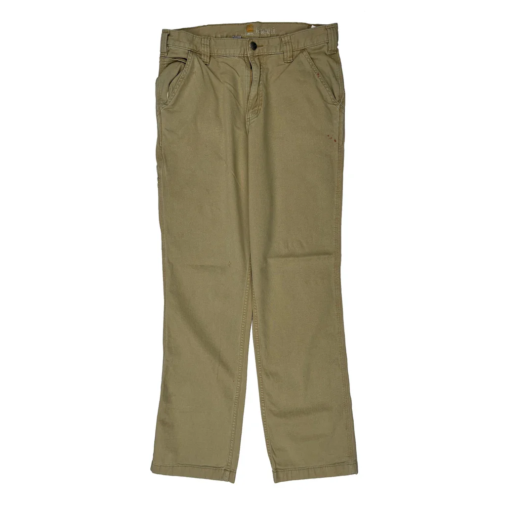 Carhartt Carpenter Trousers - 32W 32L Beige Cotton - Image 2