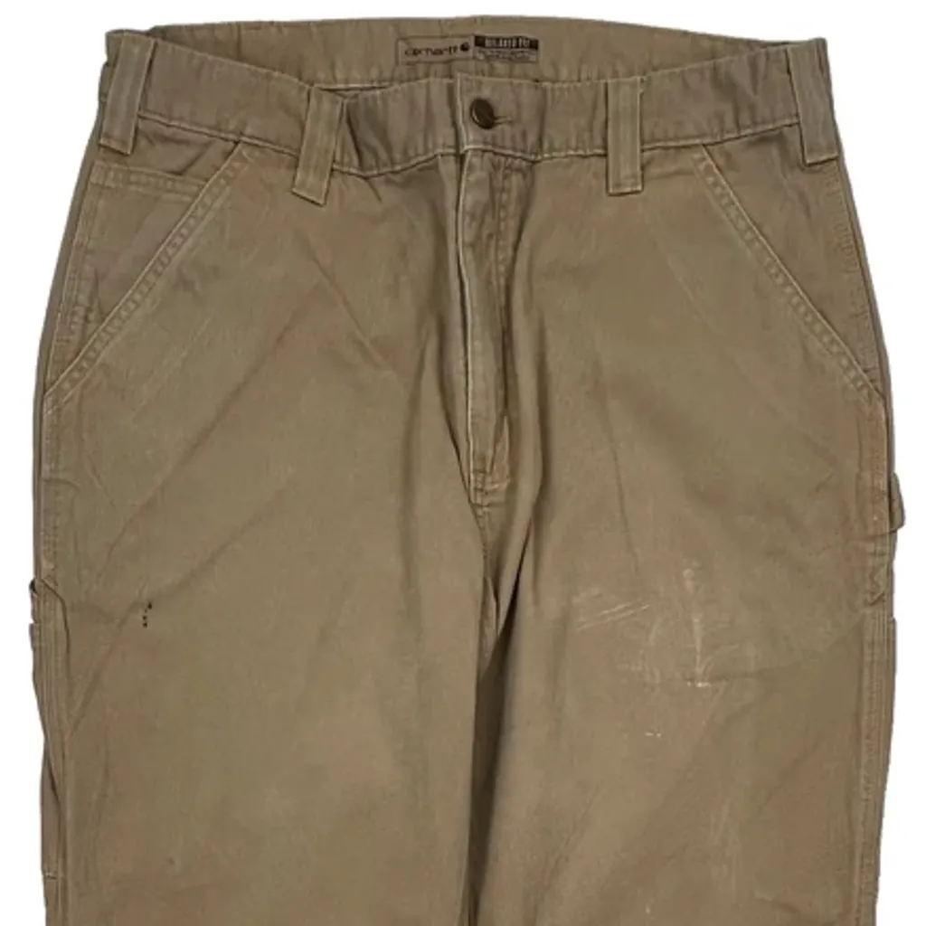 Carhartt Carpenter Trousers - 32W 34L Beige Cotton - Image 8