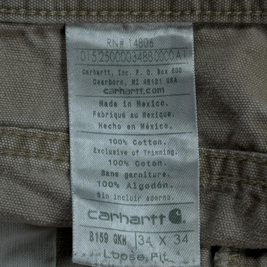 Carhartt Carpenter Trousers - 33W 33L Beige Cotton - Image 6