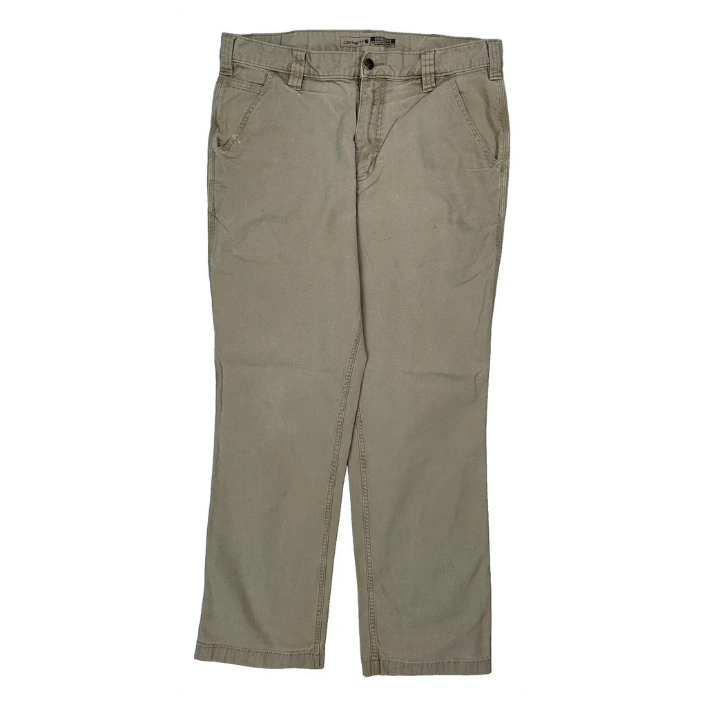 Carhartt Carpenter Trousers - 33W 30L Beige Cotton - Image 2