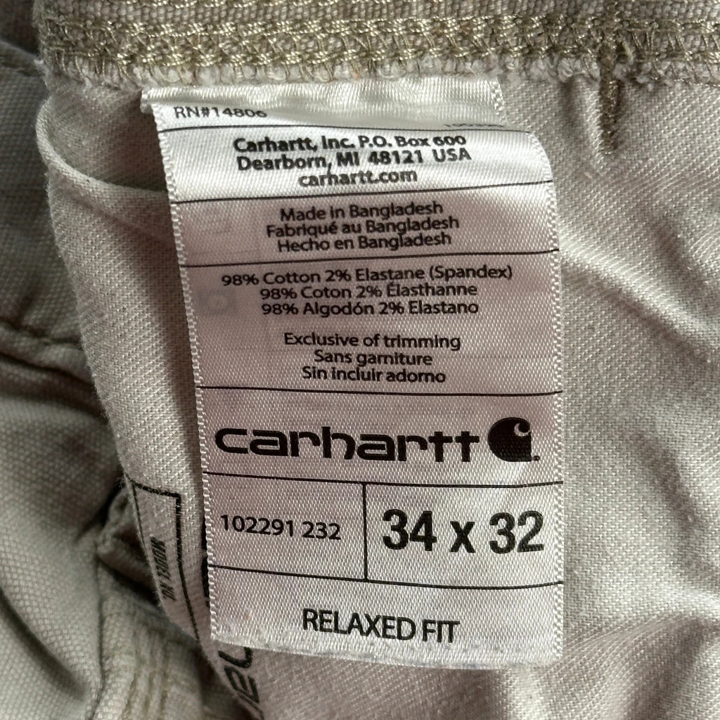 Carhartt Carpenter Trousers - 33W 30L Beige Cotton - Image 6
