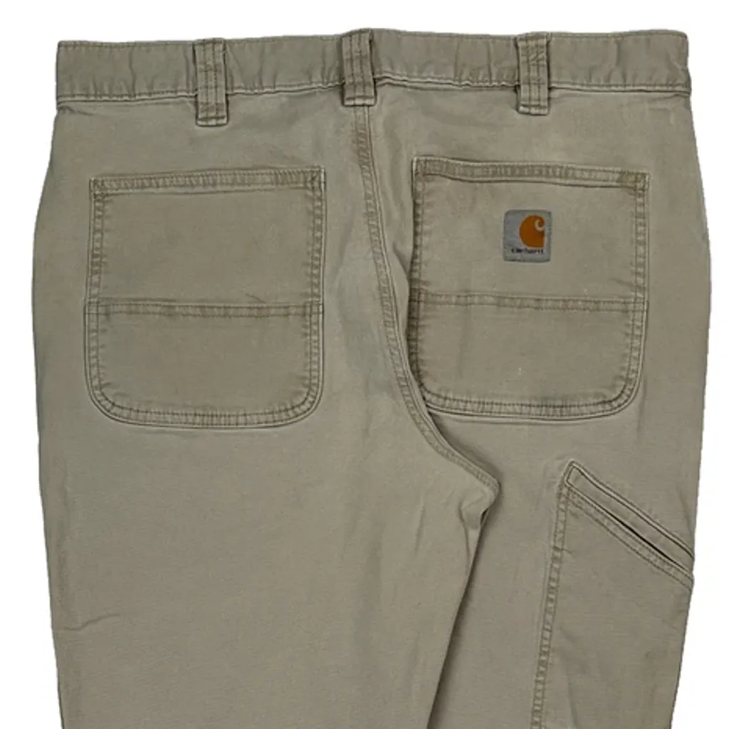 Carhartt Carpenter Trousers - 33W 30L Beige Cotton - Image 7