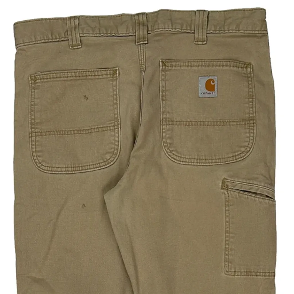 Carhartt Carpenter Trousers - 33W 28L Beige Cotton - Image 8