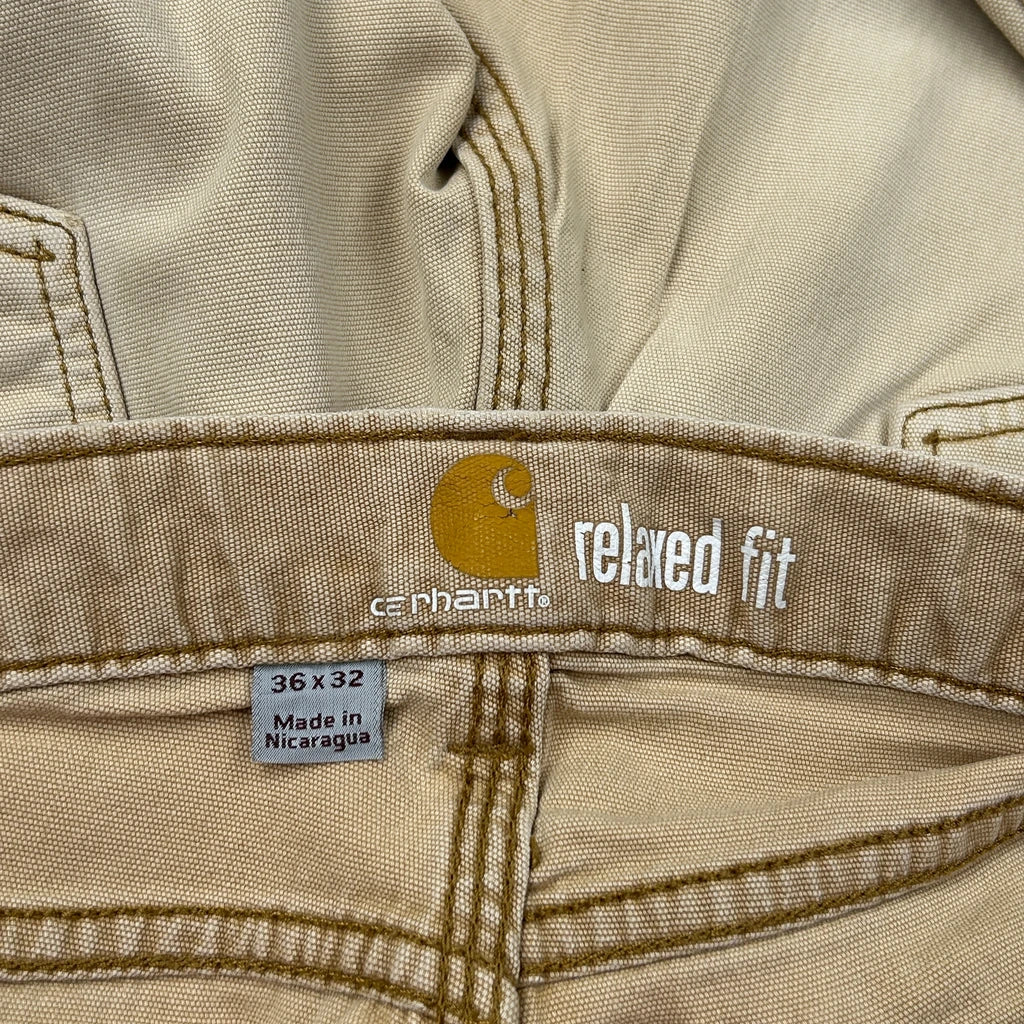 Carhartt Carpenter Trousers - 33W 31L Beige Cotton - Image 6