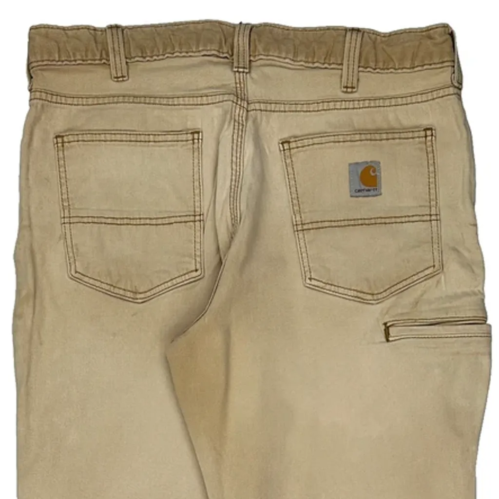 Carhartt Carpenter Trousers - 33W 31L Beige Cotton - Image 8