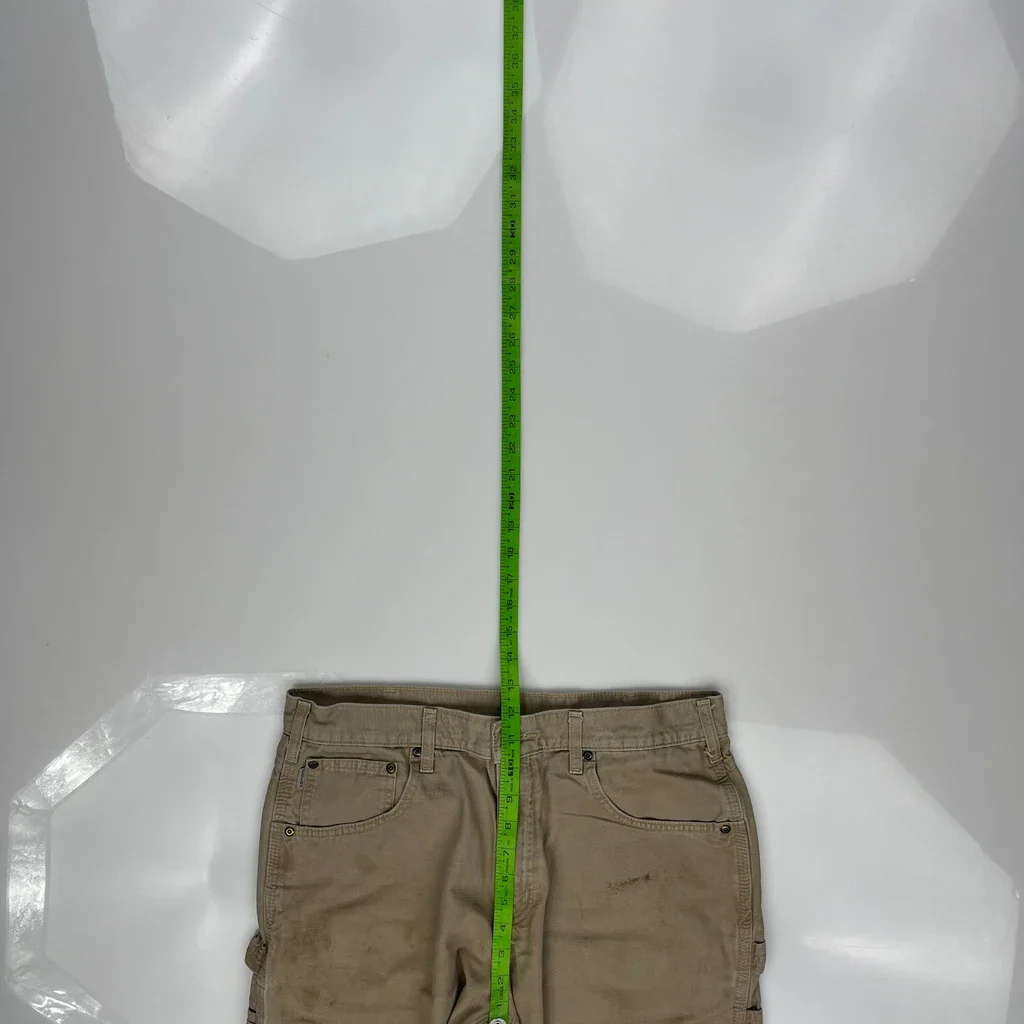 Carhartt Carpenter Trousers - 33W 30L Beige Cotton - Image 4