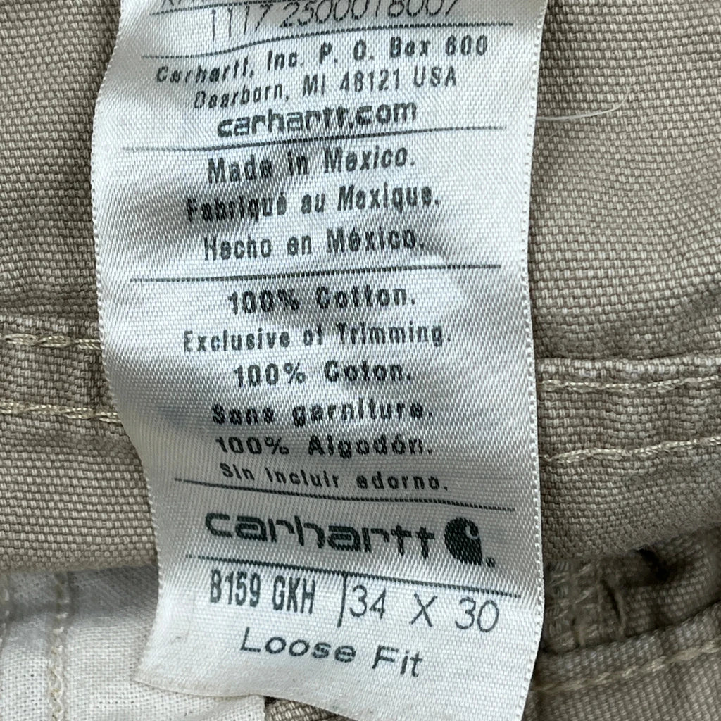 Carhartt Carpenter Trousers - 33W 30L Beige Cotton - Image 6
