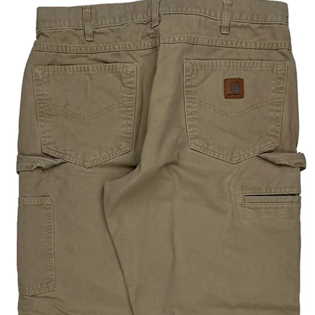Carhartt Carpenter Trousers - 33W 30L Beige Cotton - Image 8