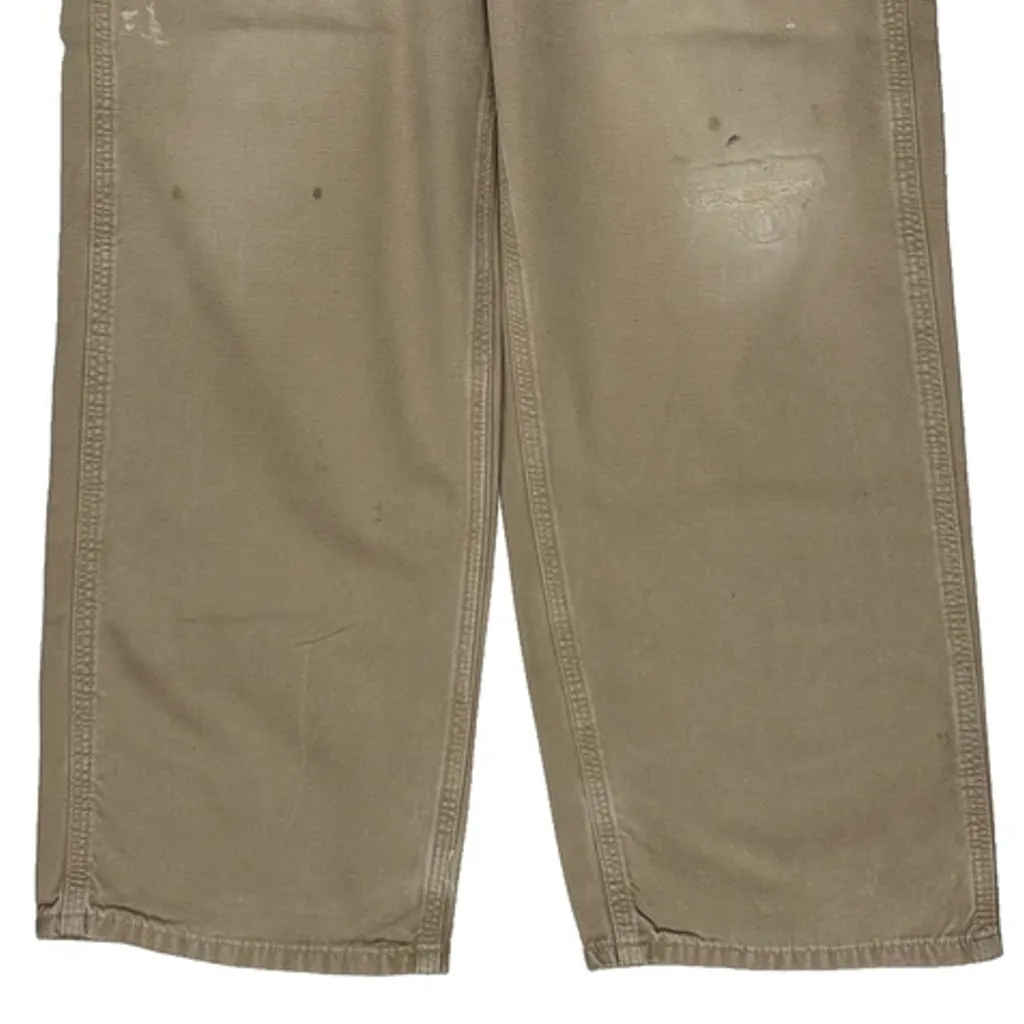 Carhartt Double Knee Carpenter Trousers - 33W 32L Beige Cotton - Image 10
