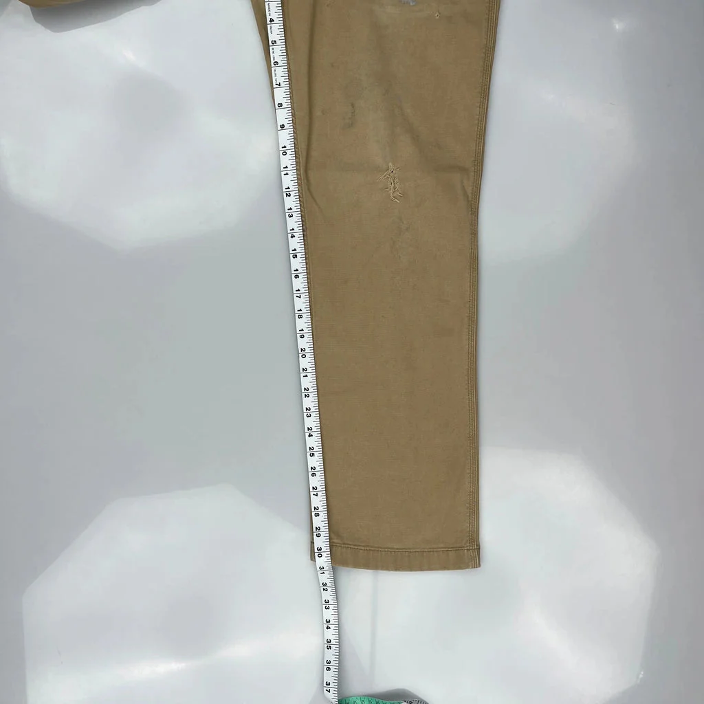 Carhartt Carpenter Trousers - 33W 32L Beige Cotton - Image 5