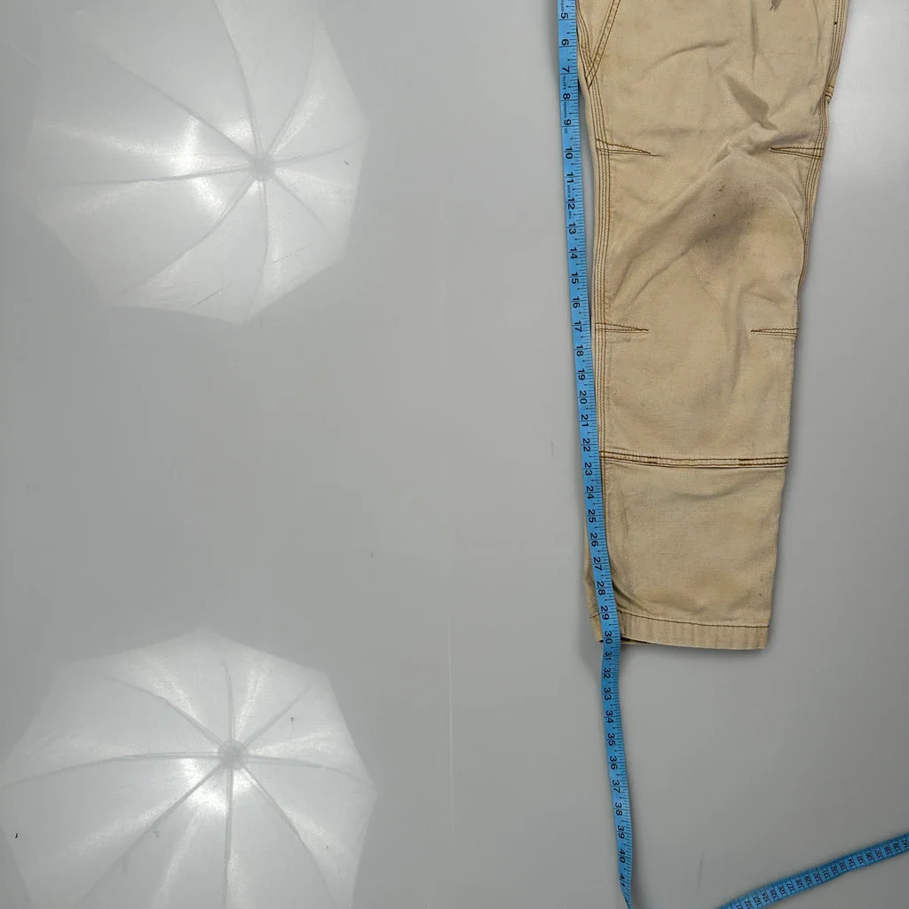 Carhartt Double Knee Carpenter Trousers - 34W 30L Beige Cotton - Image 5