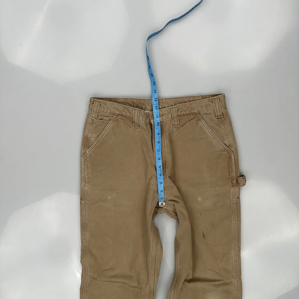 Carhartt Carpenter Trousers - 34W 34L Beige Cotton - Image 4
