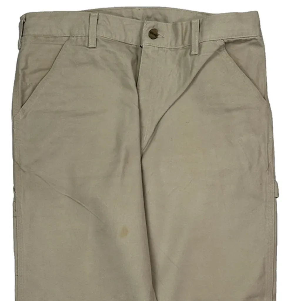 Carhartt Carpenter Trousers - 34W 30L Beige Cotton - Image 10