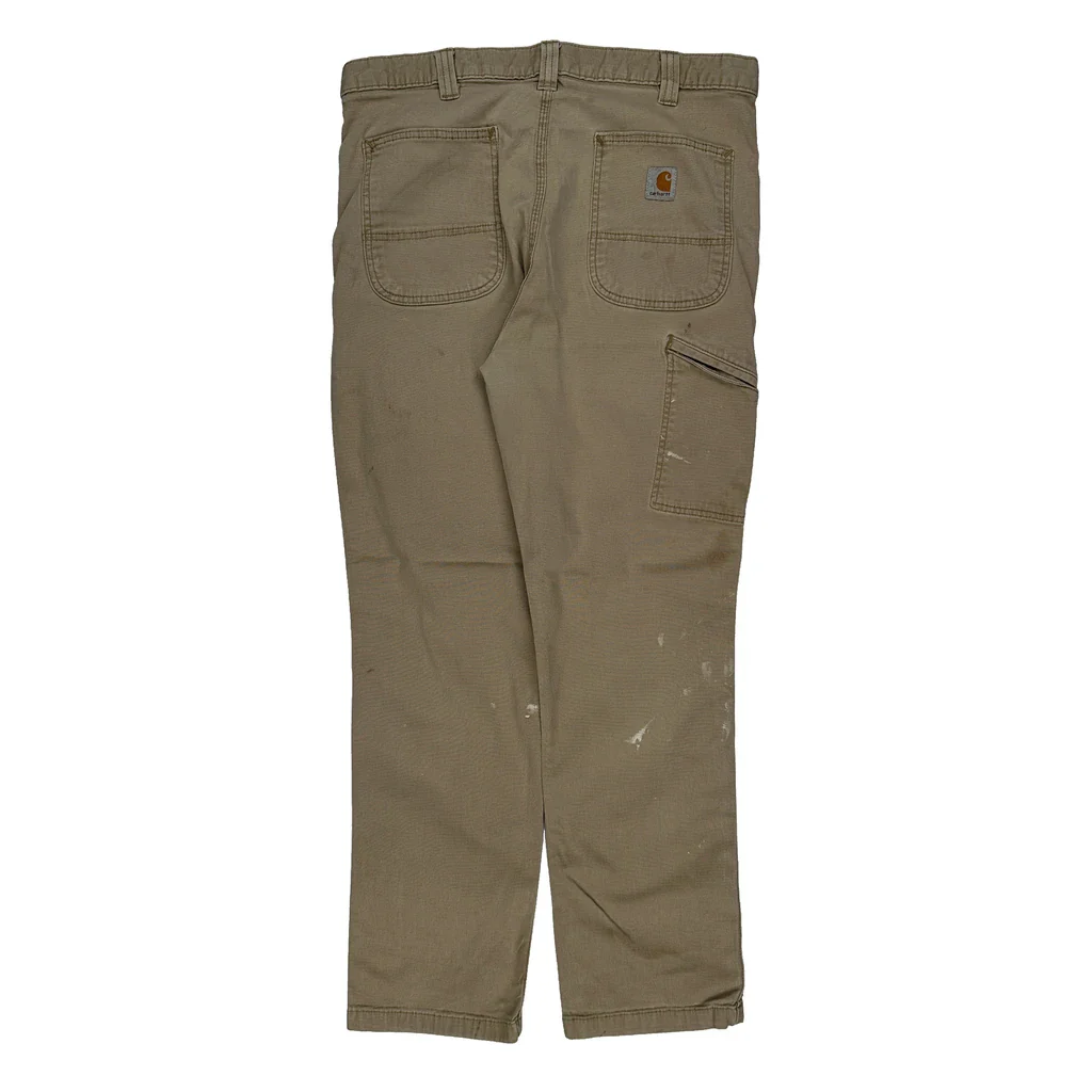 Carhartt Carpenter Trousers - 34W 31L Beige Cotton