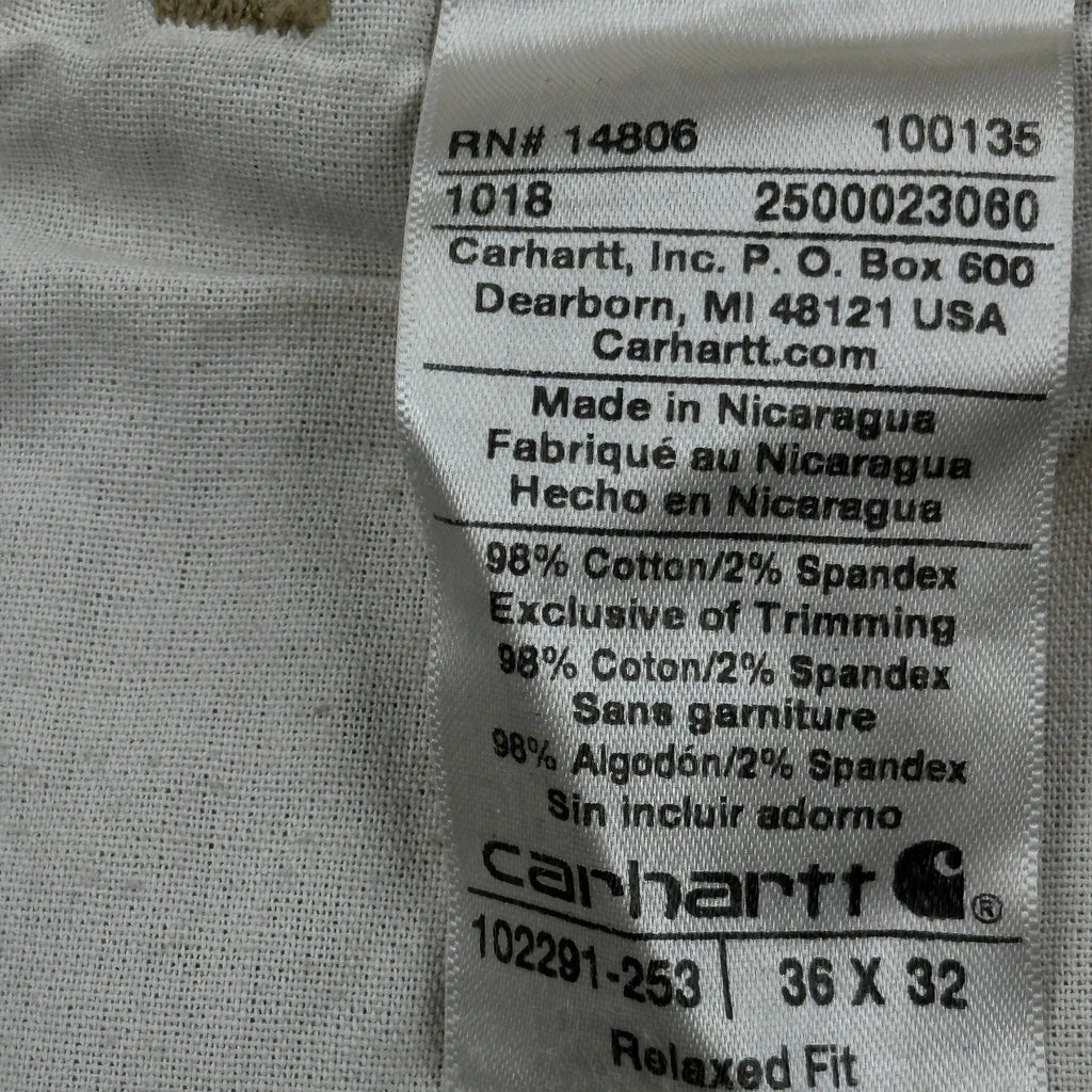 Carhartt Carpenter Trousers - 34W 31L Beige Cotton - Image 6