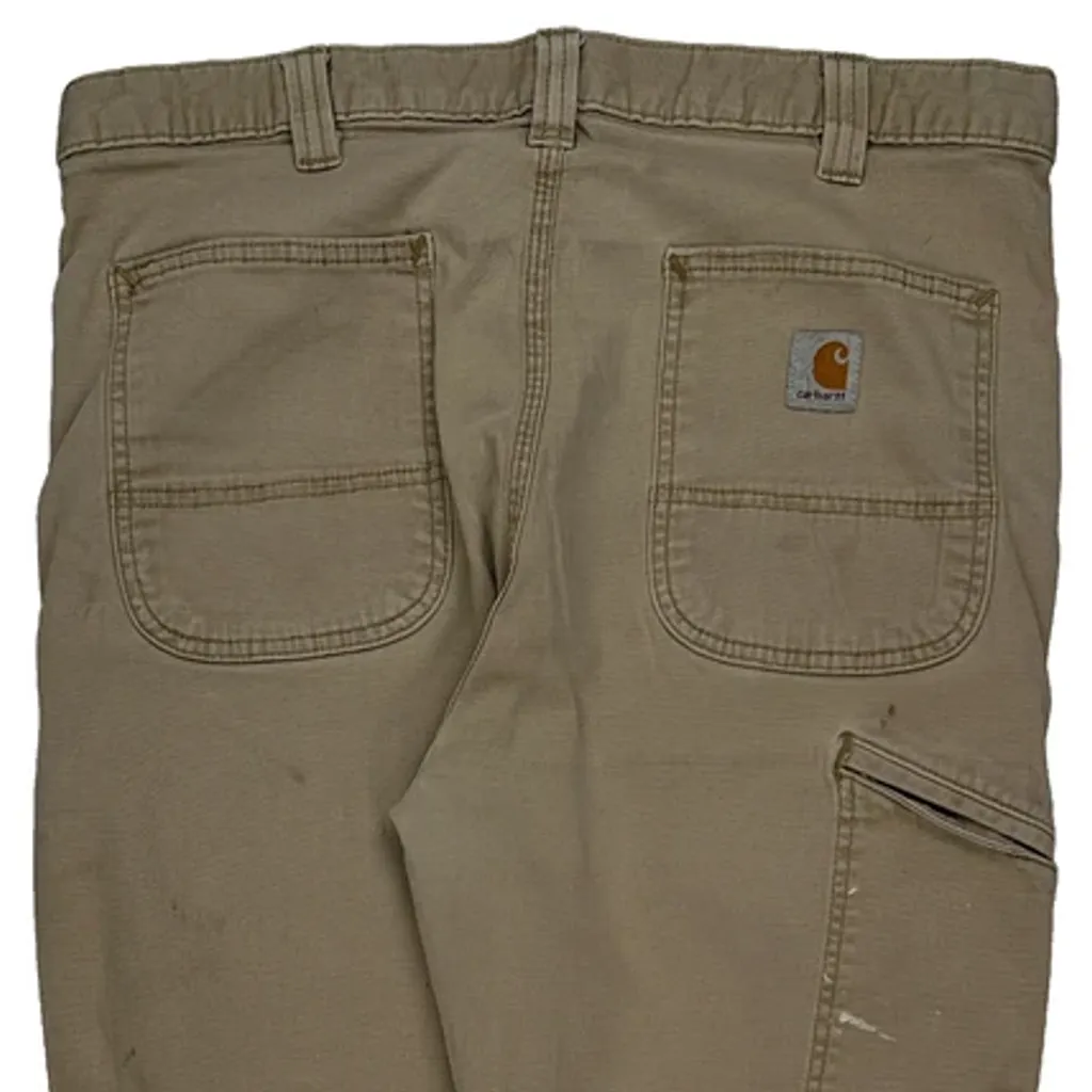Carhartt Carpenter Trousers - 34W 31L Beige Cotton - Image 7