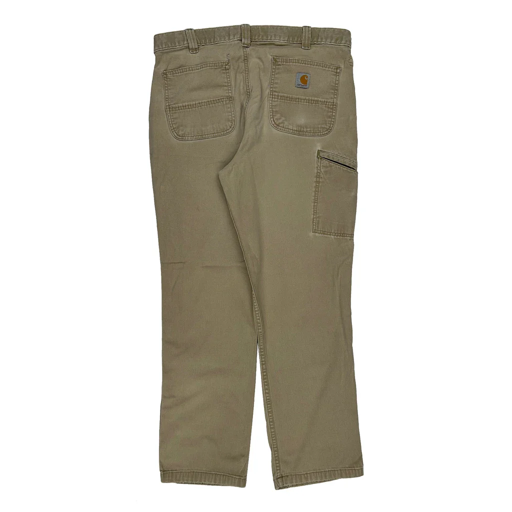 Carhartt Carpenter Trousers - 35W 30L Beige Cotton