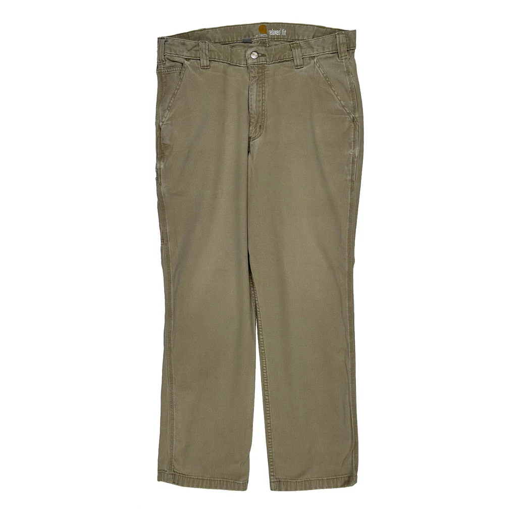 Carhartt Carpenter Trousers - 35W 30L Beige Cotton - Image 2