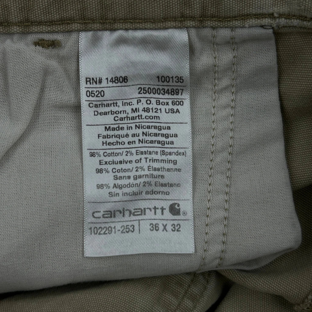 Carhartt Carpenter Trousers - 35W 30L Beige Cotton - Image 6