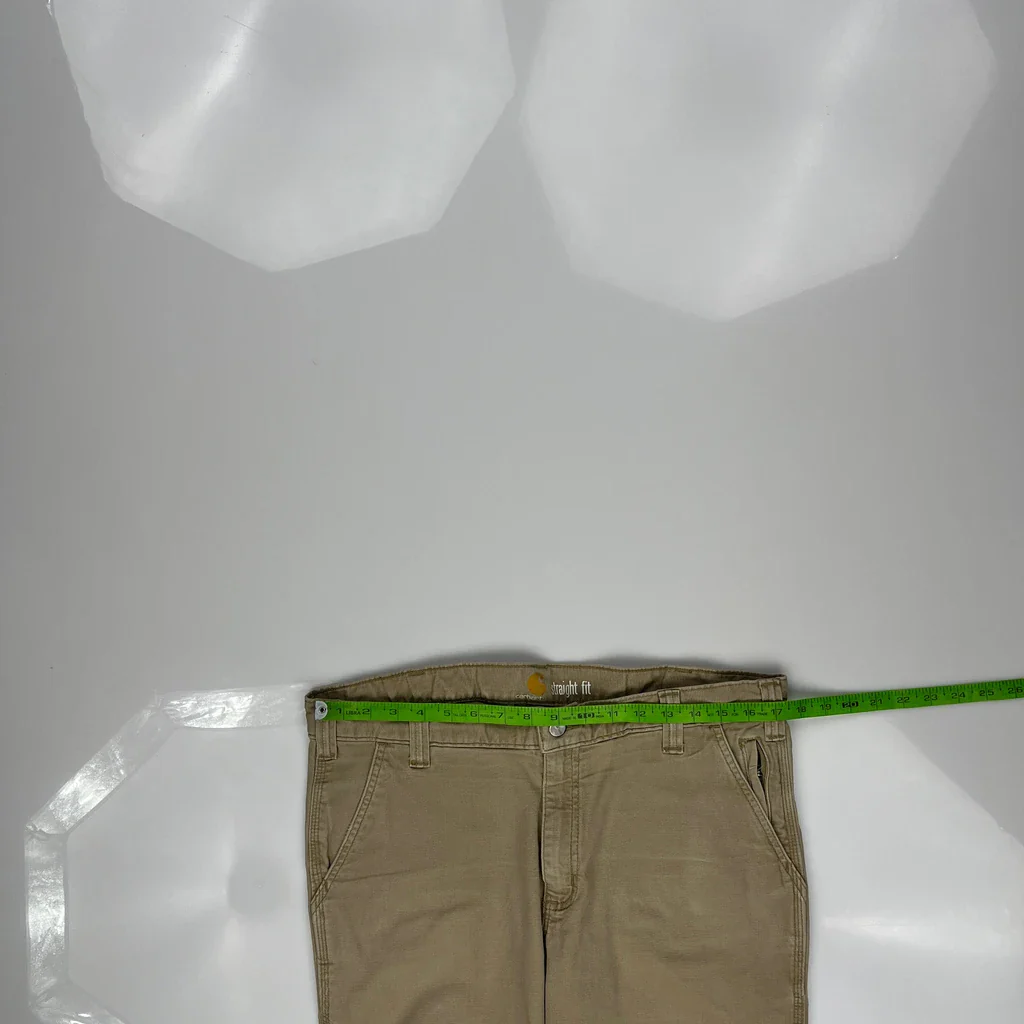 Carhartt Carpenter Trousers - 35W 30L Beige Cotton - Image 3