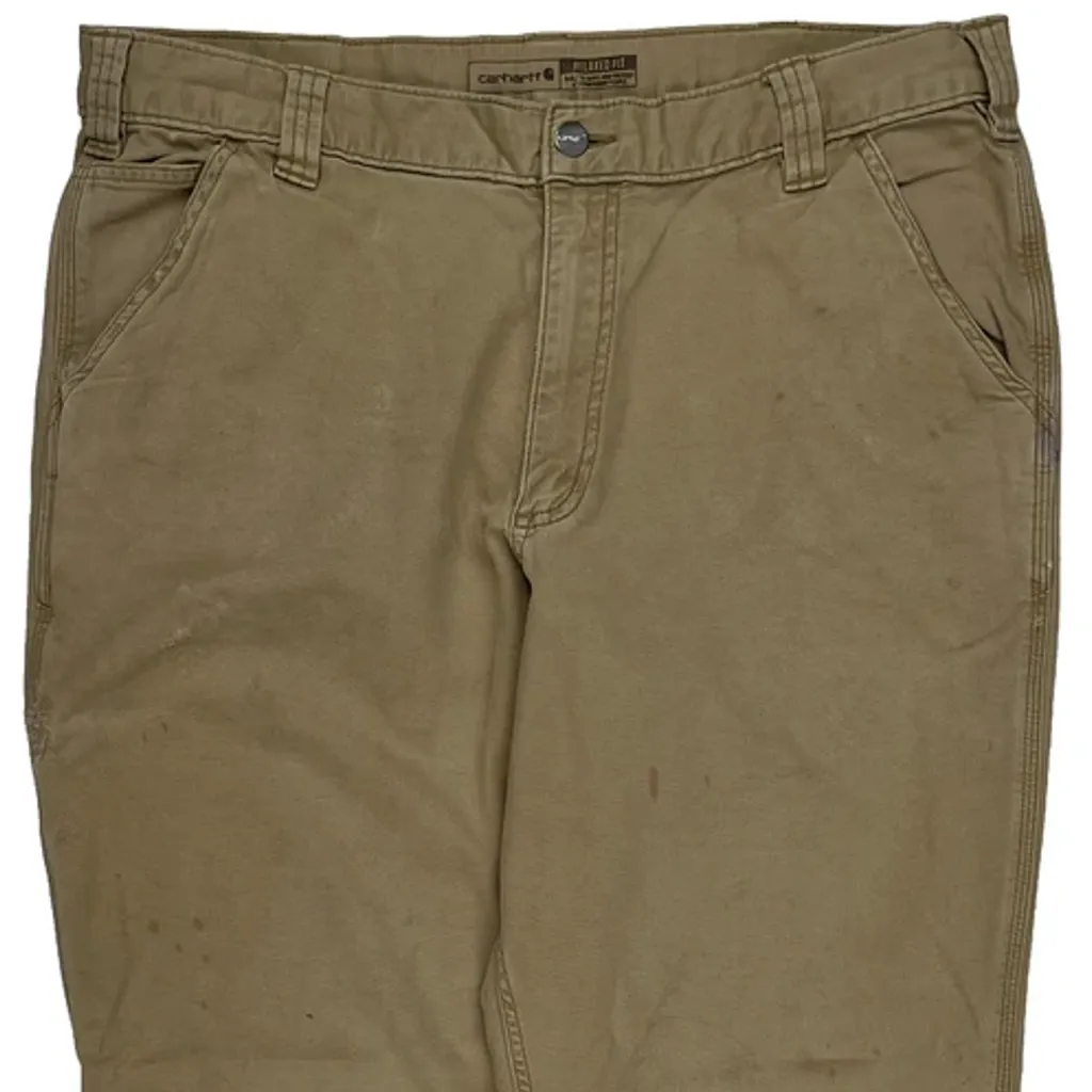 Carhartt Carpenter Trousers - 35W 29L Beige Cotton - Image 10
