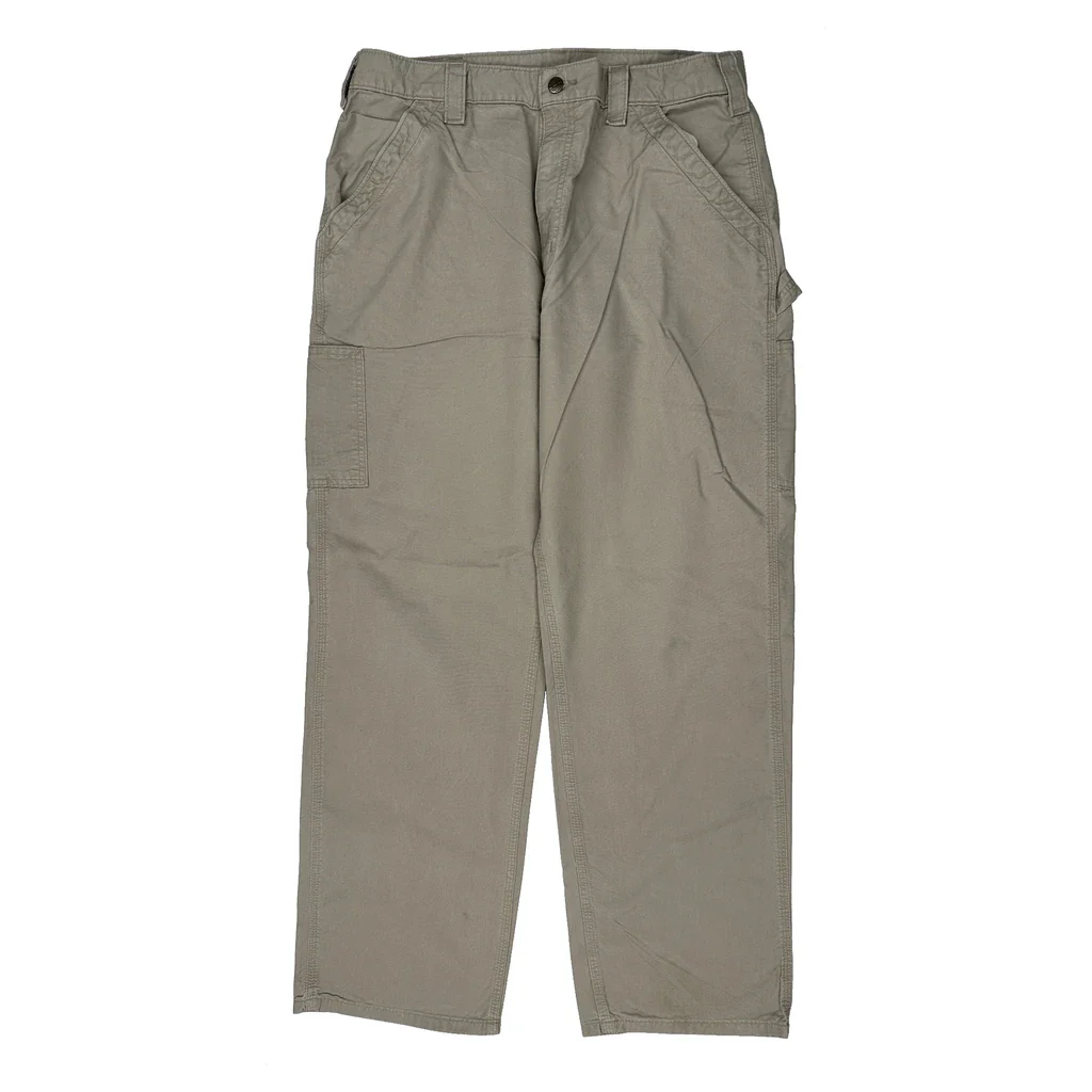 Carhartt Carpenter Trousers - 35W 33L Beige Cotton - Image 2