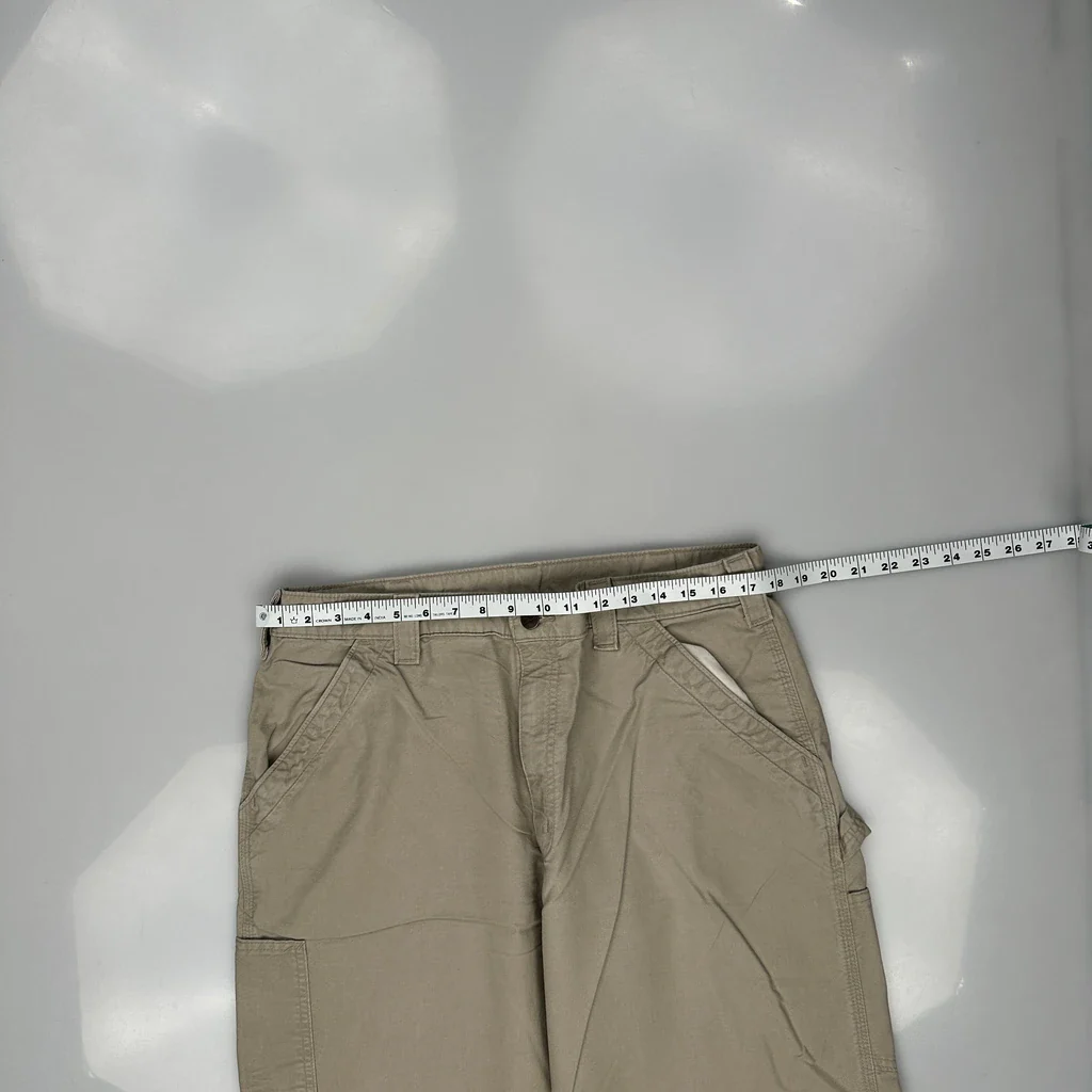 Carhartt Carpenter Trousers - 35W 33L Beige Cotton - Image 3