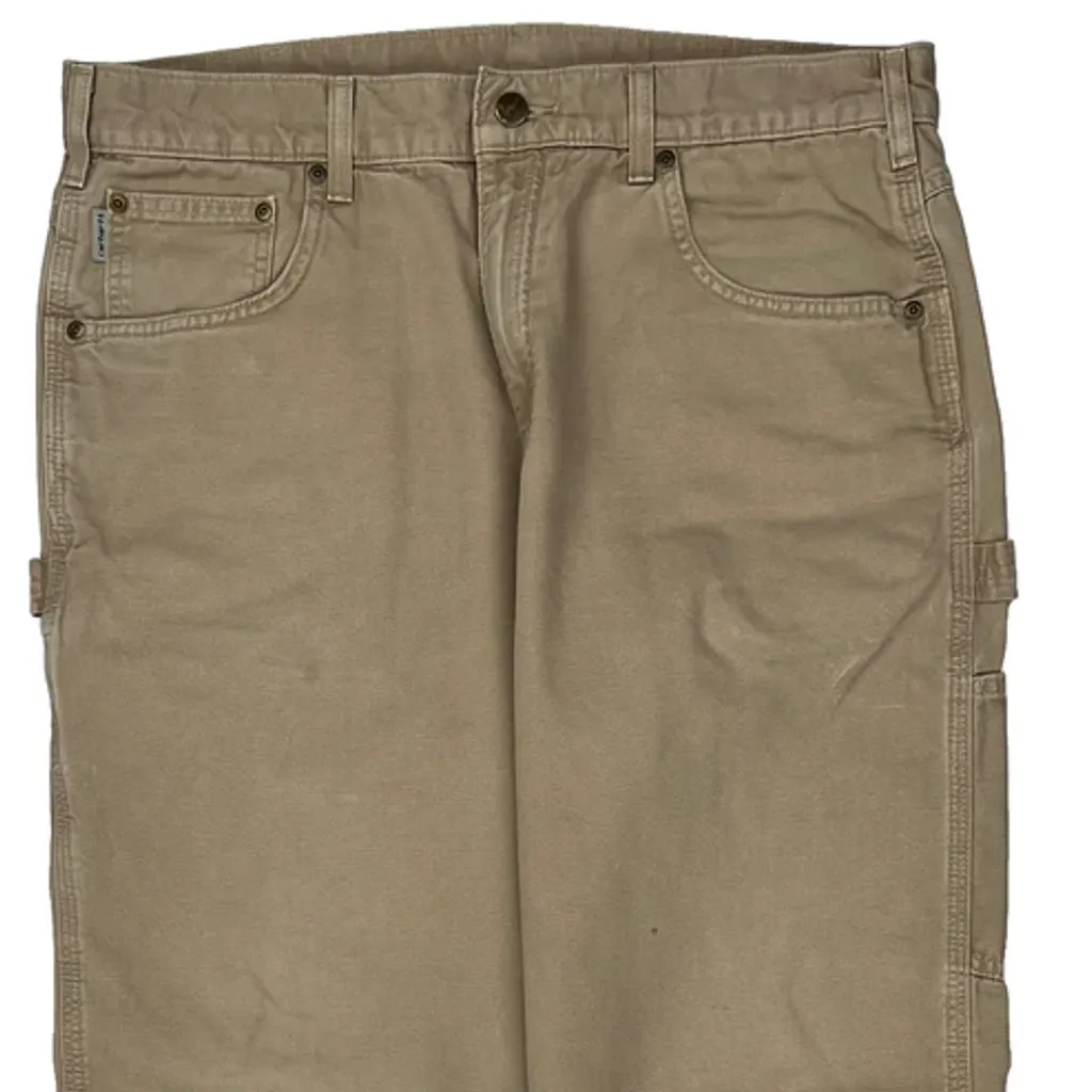 Carhartt Carpenter Trousers - 35W 32L Beige Cotton - Image 10
