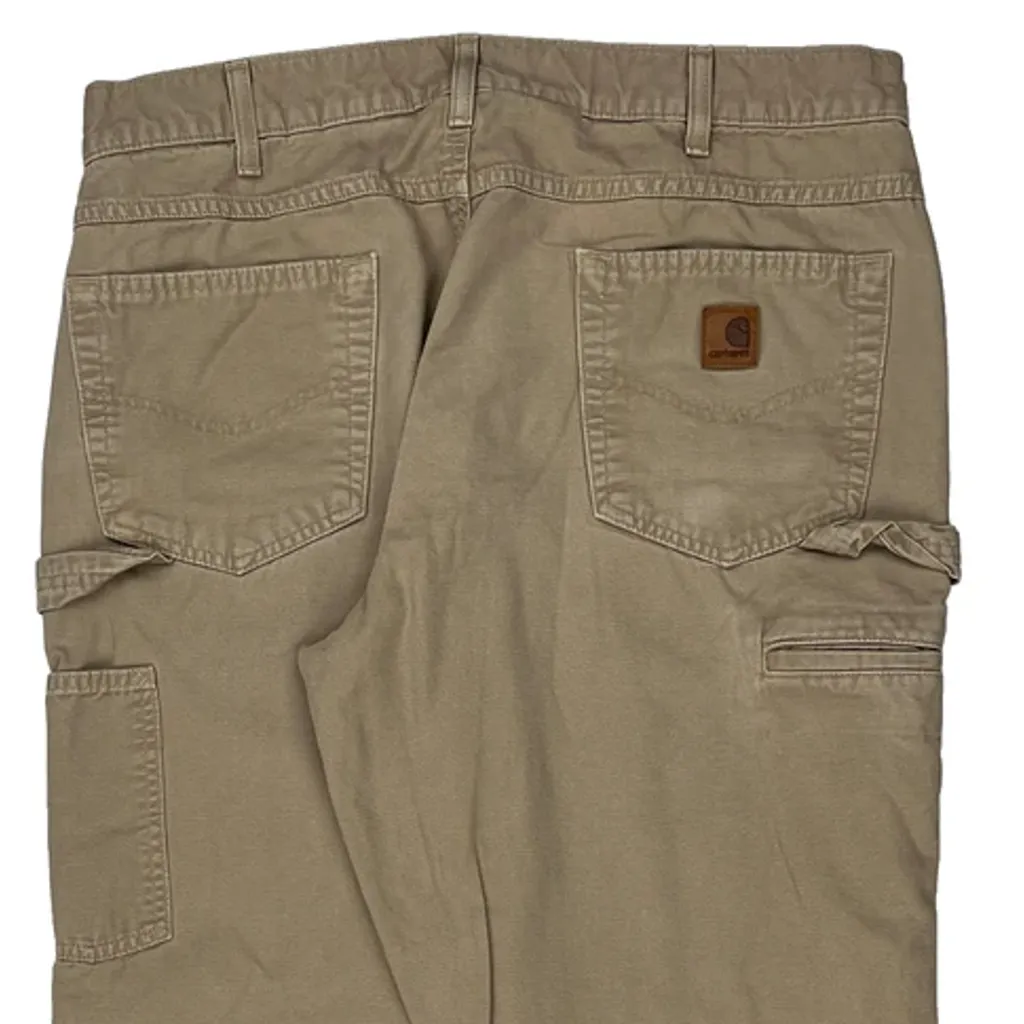Carhartt Carpenter Trousers - 35W 32L Beige Cotton - Image 9