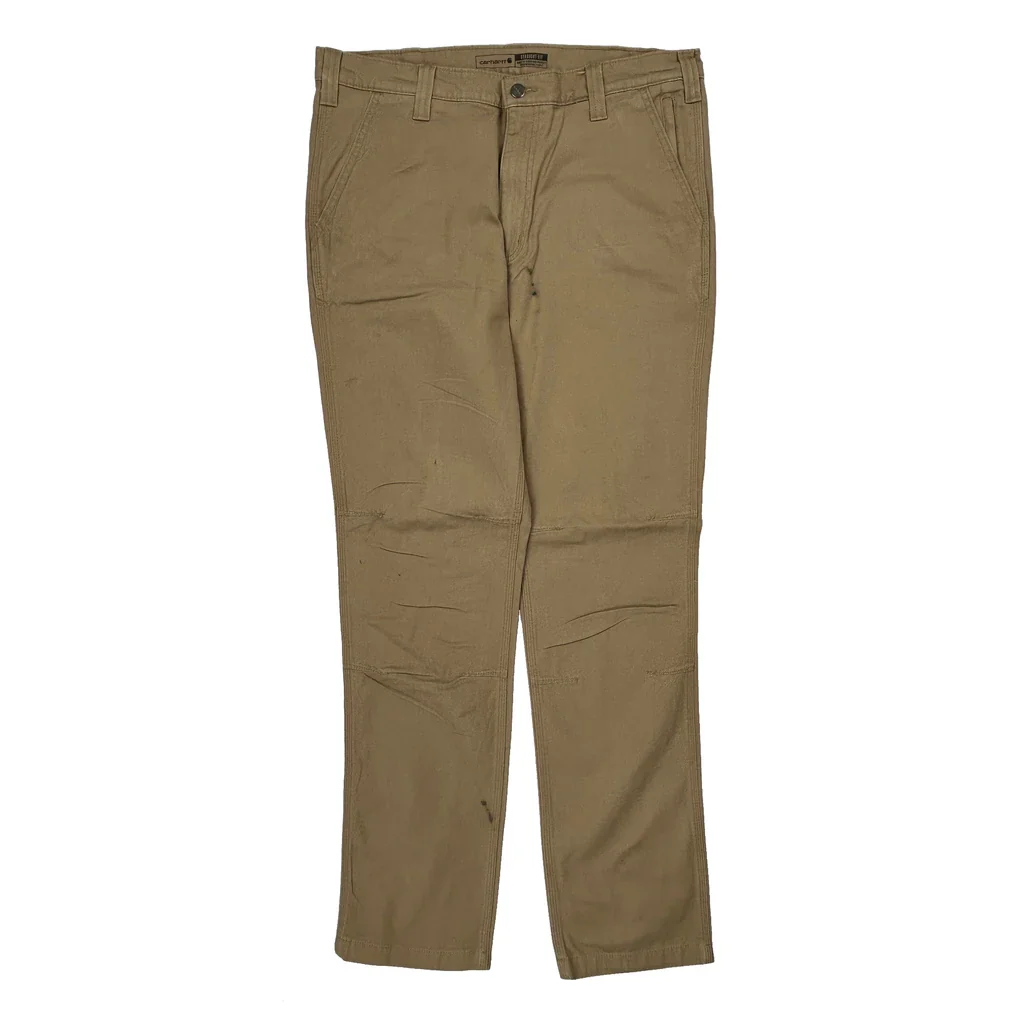Carhartt Carpenter Trousers - 35W 33L Beige Cotton - Image 2