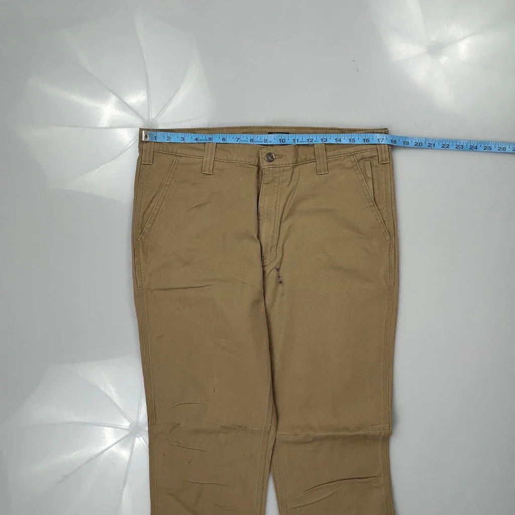Carhartt Carpenter Trousers - 35W 33L Beige Cotton - Image 3