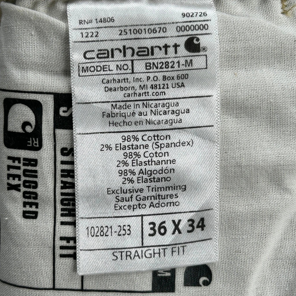 Carhartt Carpenter Trousers - 35W 33L Beige Cotton - Image 6