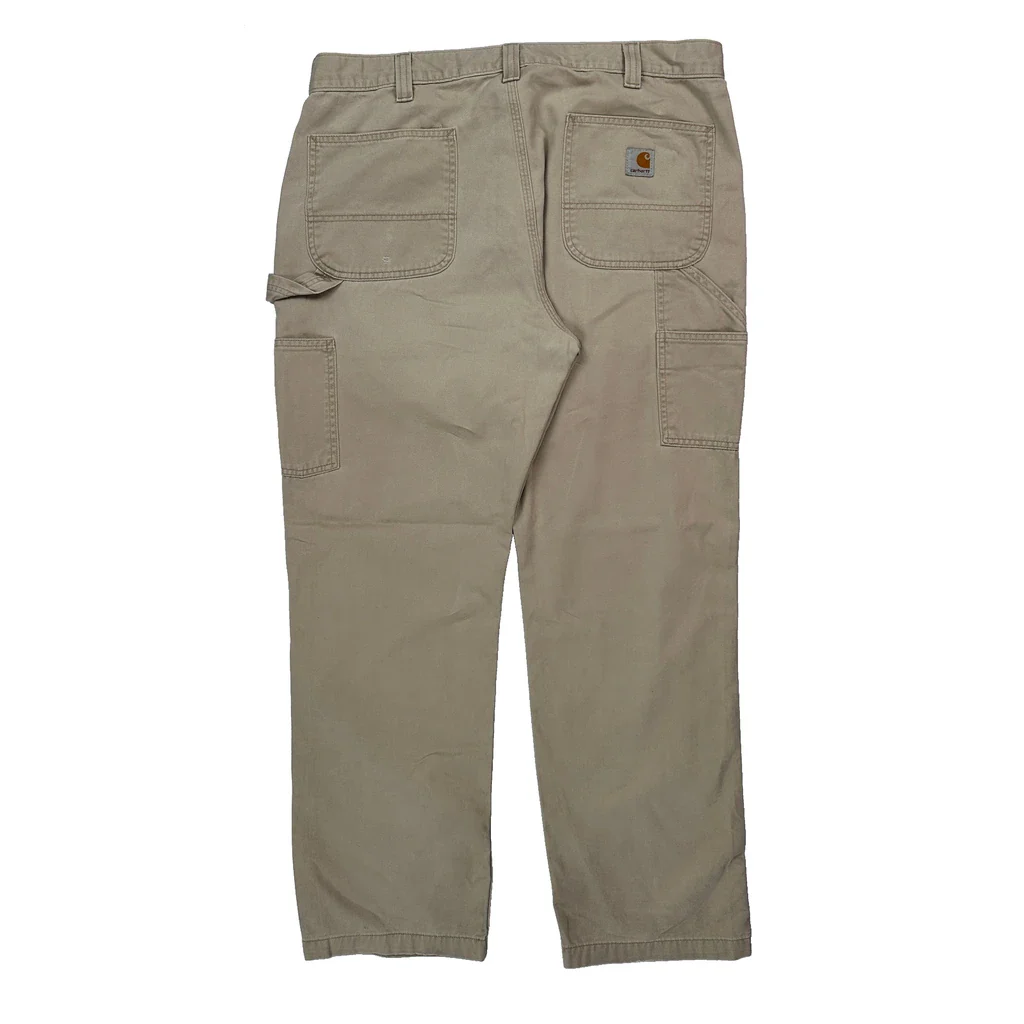 Carhartt Carpenter Trousers - 36W 32L Beige Cotton
